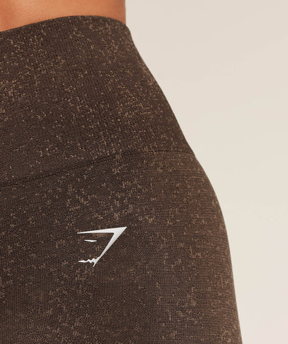 Women's Gymshark Adapt Fleck Seamless Shorts Archive Brown