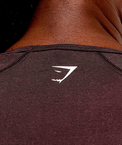 Women's Gymshark Adapt Fleck X Whitney Short Sleeve Crop Top Cherry Purple