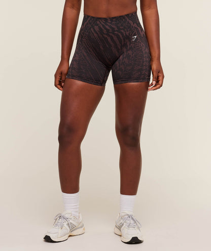Women's Gymshark Adapt Houndstooth Shorts Black