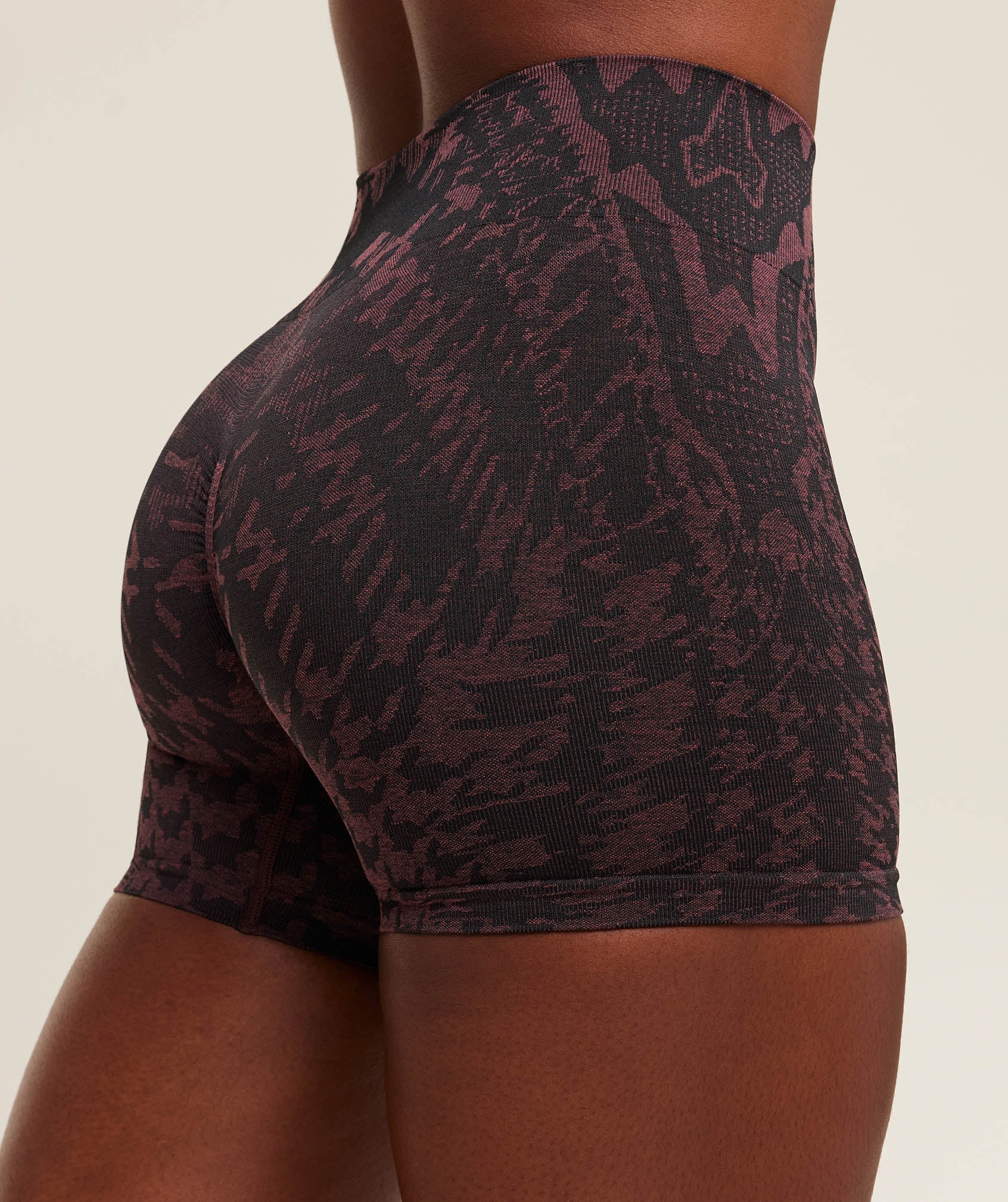 Women's Gymshark Adapt Houndstooth Shorts Black