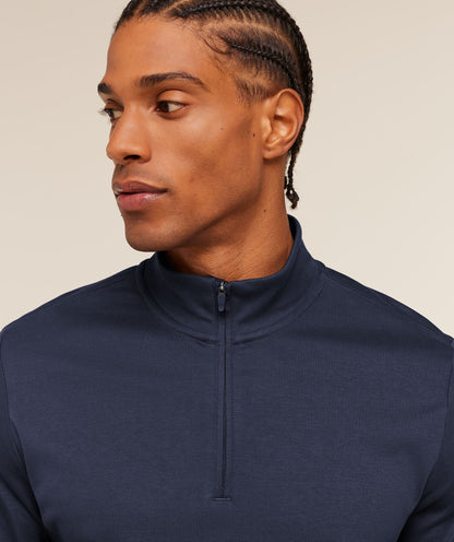 Gymshark Off Duty 1/4 Zip Heavy Blue
