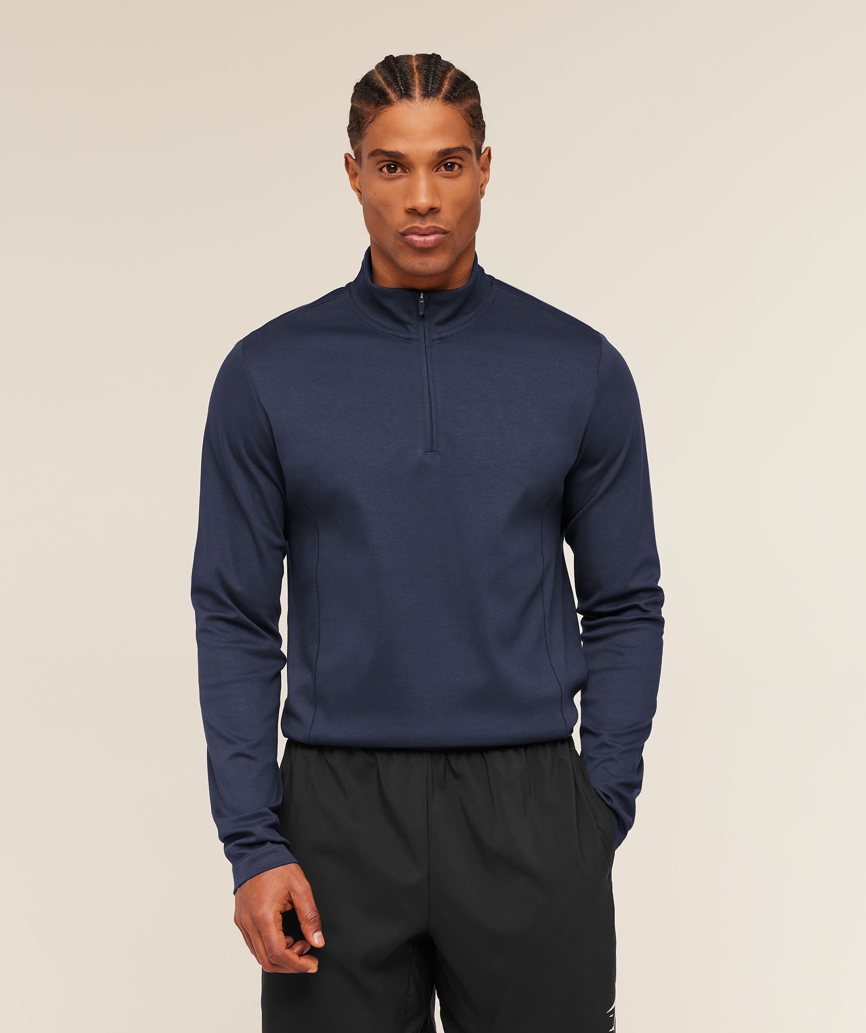 Gymshark Off Duty 1/4 Zip Heavy Blue