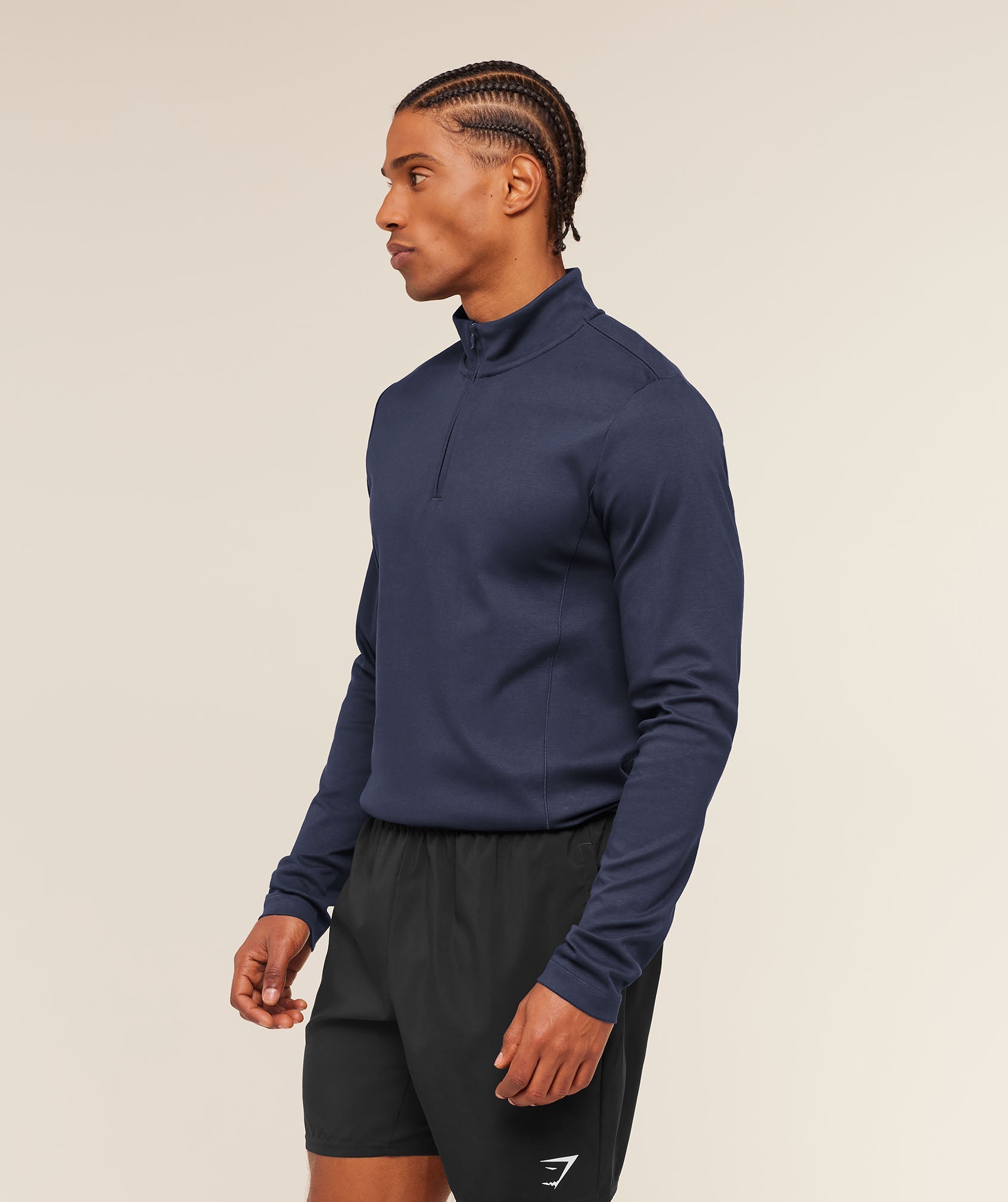 Gymshark Off Duty 1/4 Zip Heavy Blue