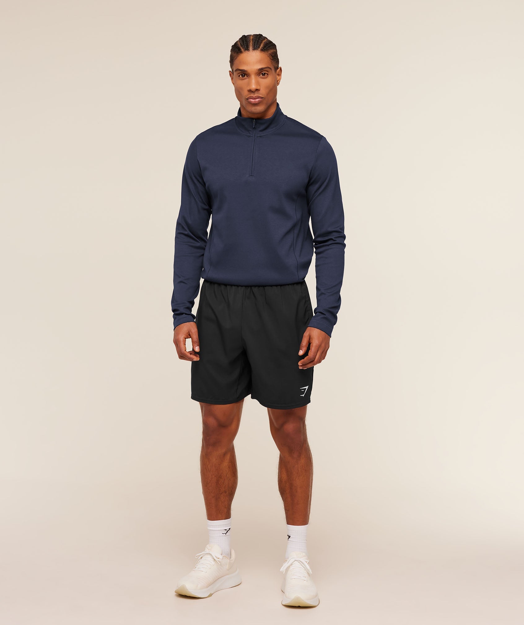 Gymshark Off Duty 1/4 Zip Heavy Blue