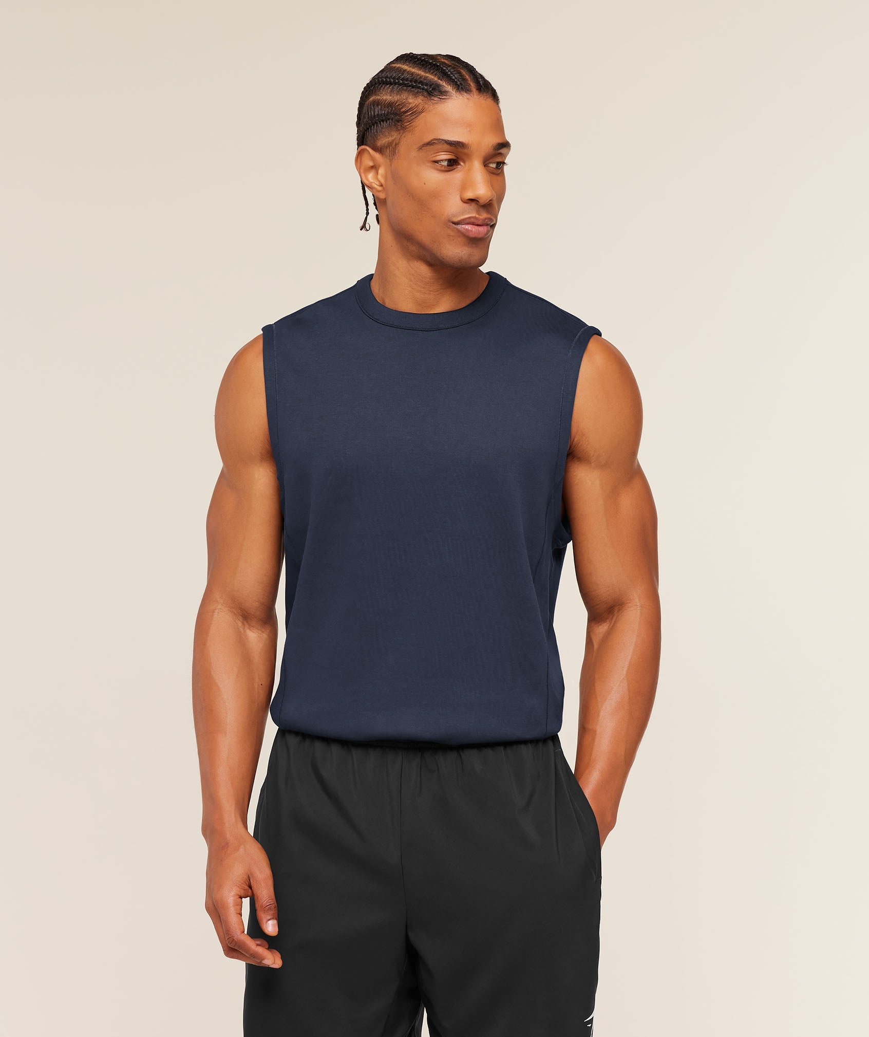 Gymshark Off Duty Tank Heavy Blue