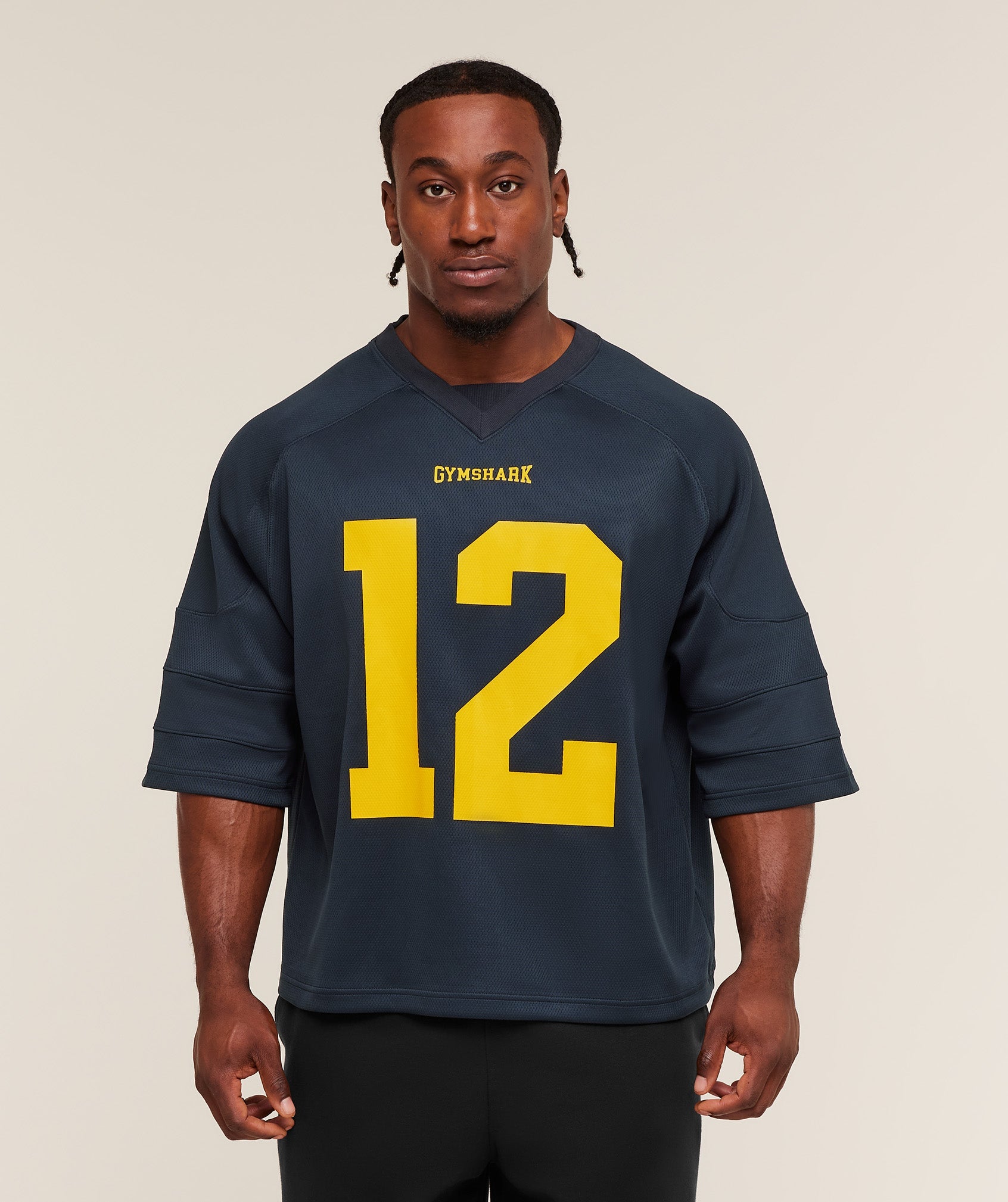 Gymshark American Football Jersey Heavy Blue