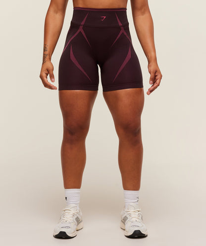 Women's Gymshark Apex Lift Seamless Short Cherry Purple