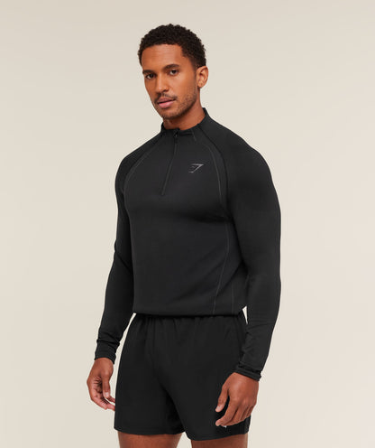 Gymshark Apex Seamless 1/4 Zip Black