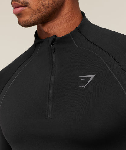 Gymshark Apex Seamless 1/4 Zip Black