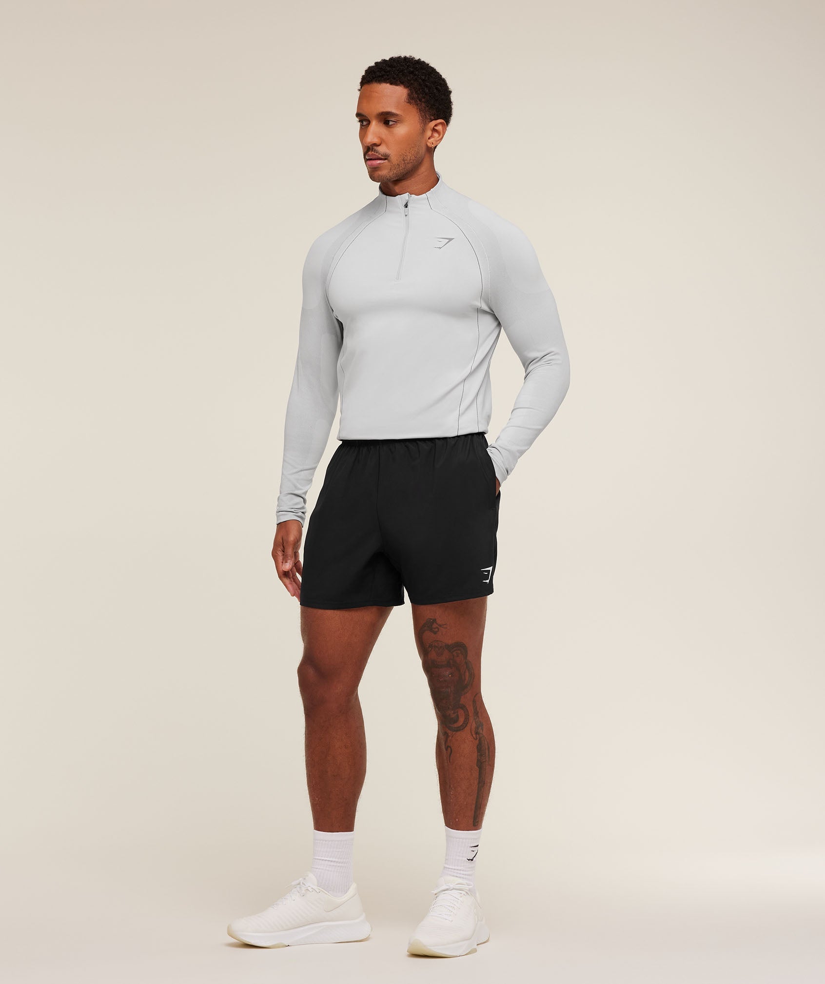 Gymshark Apex Seamless 1/4 Zip Light Grey
