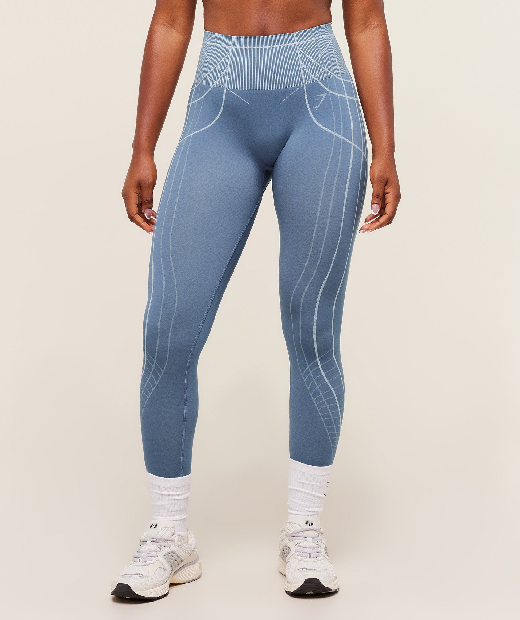 Women's Gymshark Apex Seamless Leggings Worn Blue