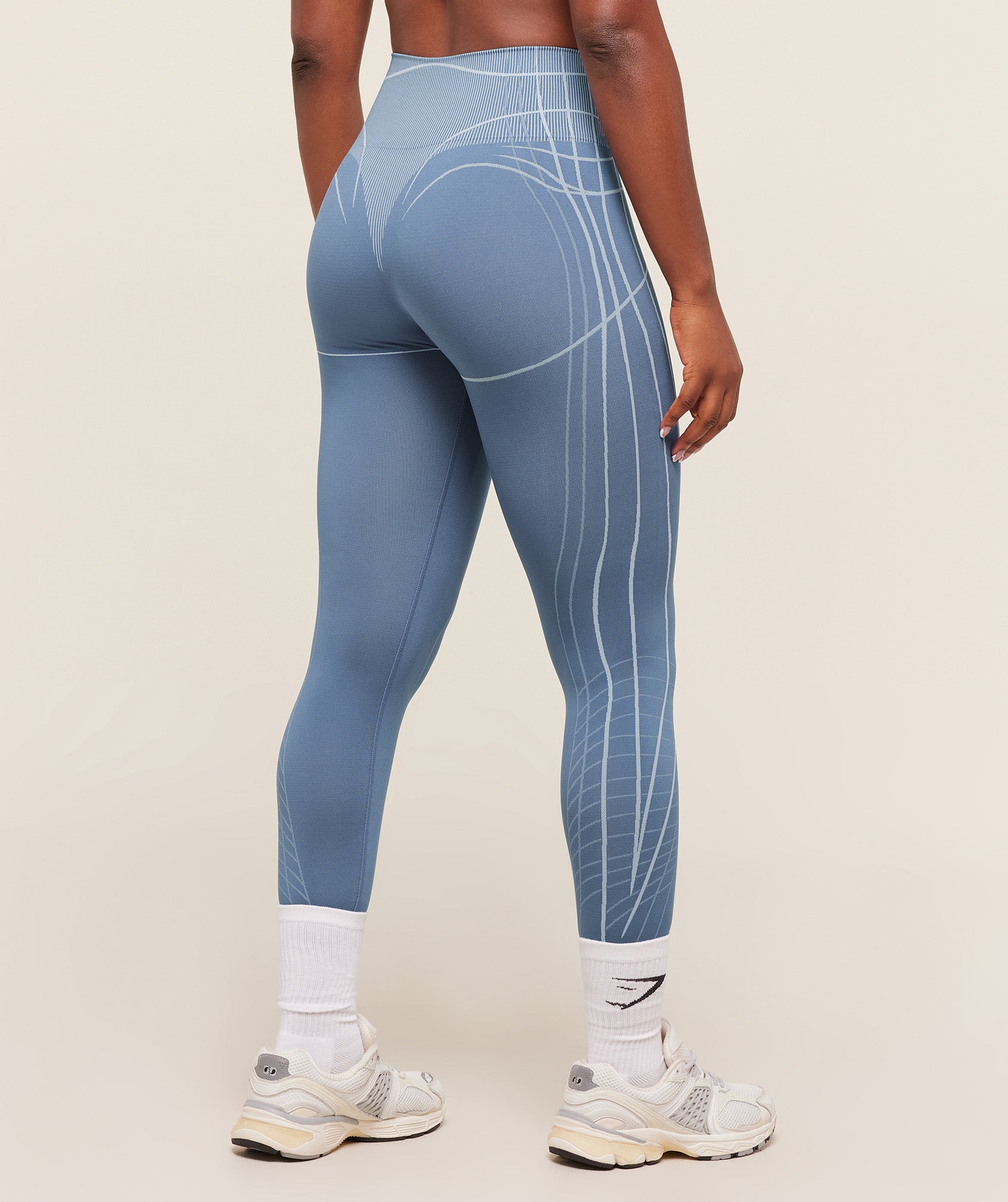 Women's Gymshark Apex Seamless Leggings Worn Blue