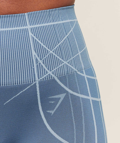 Women's Gymshark Apex Seamless Leggings Worn Blue