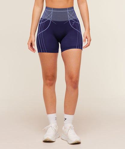 Women's Gymshark Apex Seamless Shorts Indigo Purple