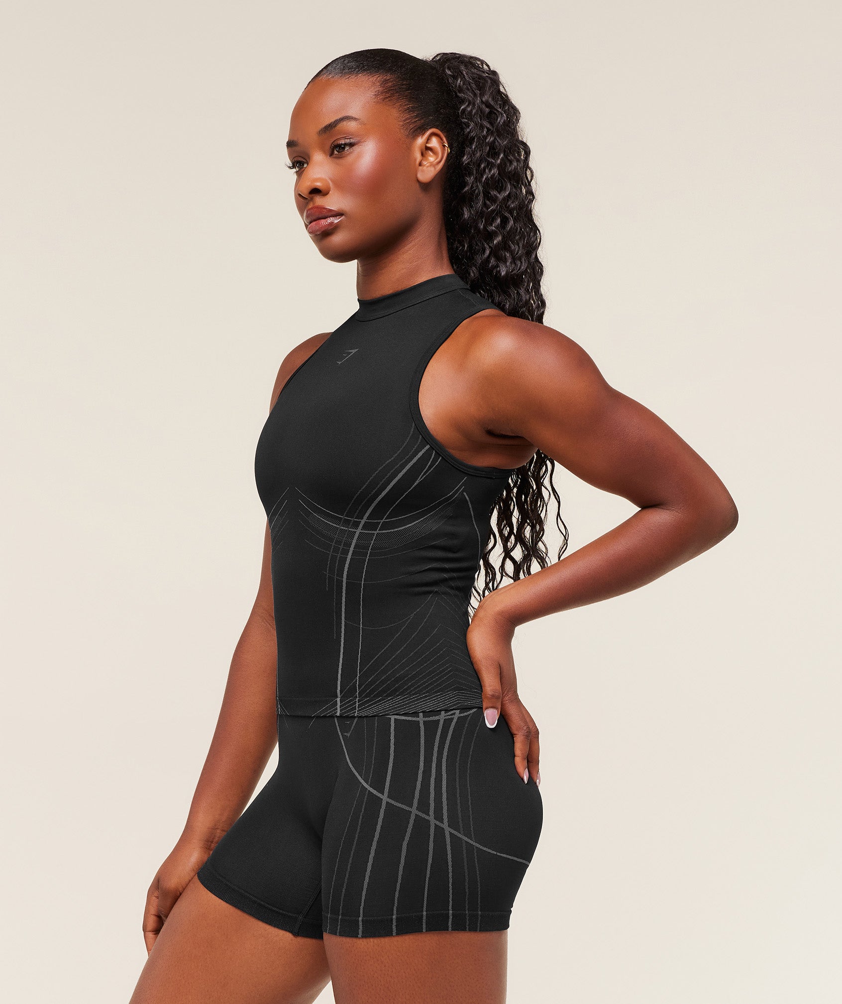 Women's Gymshark Apex Seamless Tank Black
