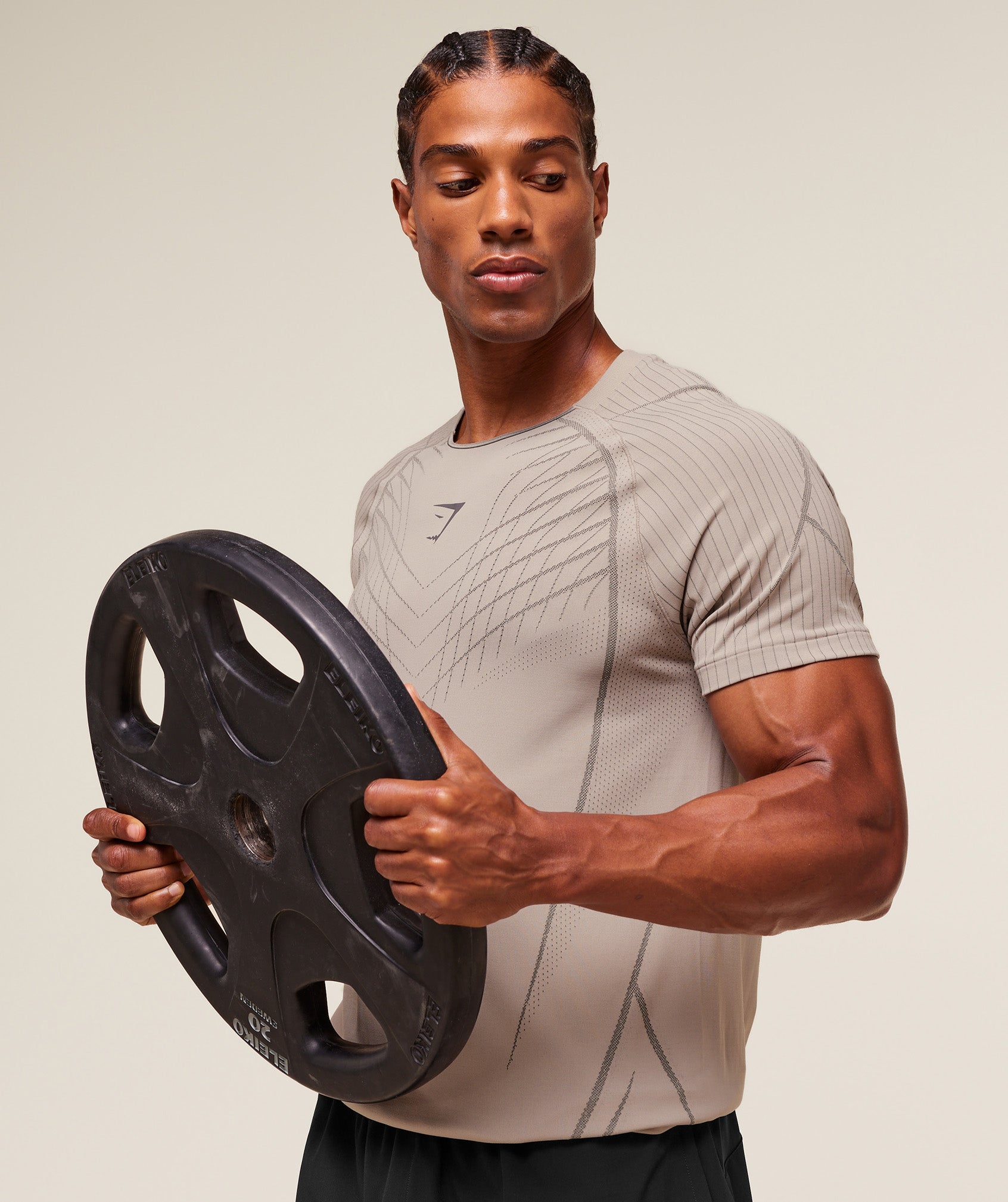 Gymshark Apex Seamless T-Shirt Mushroom Grey