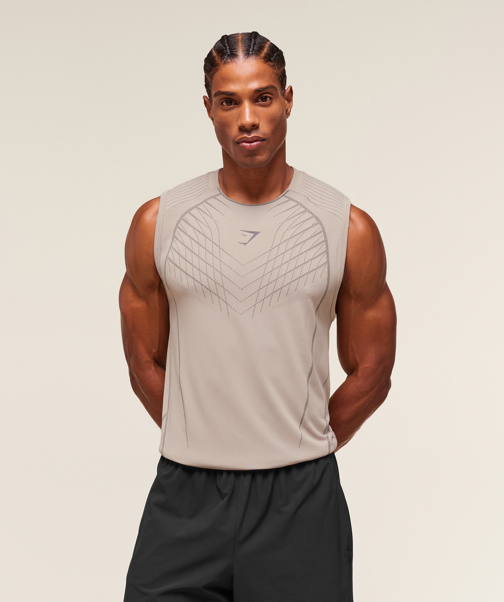 Gymshark Apex Seamless Tank Mushroom Grey
