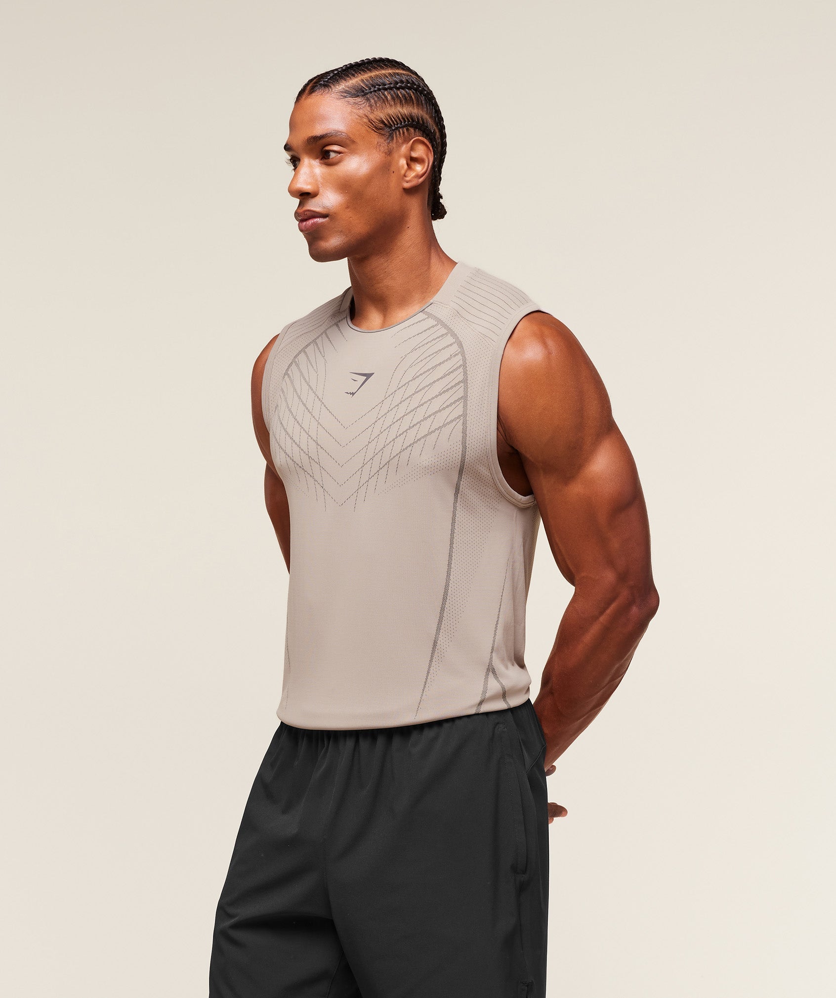 Gymshark Apex Seamless Tank Mushroom Grey