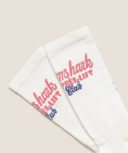 Women's Gymshark Apres Lift Graphic Crew Sock Single Soft White