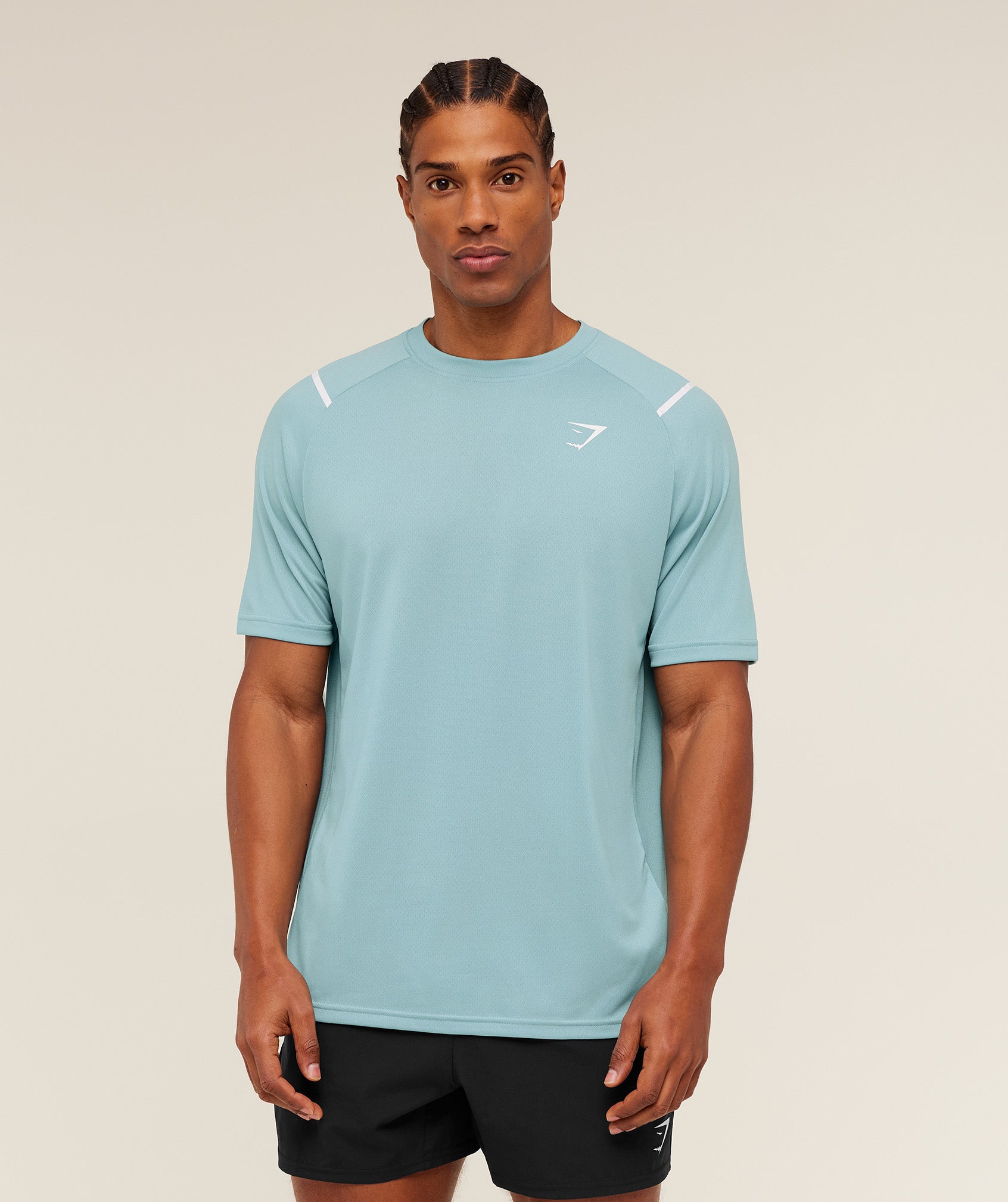 Gymshark Arrival Contrast T-Shirt Flow Blue