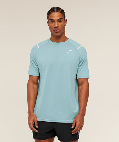 Gymshark Arrival Contrast T-Shirt Flow Blue