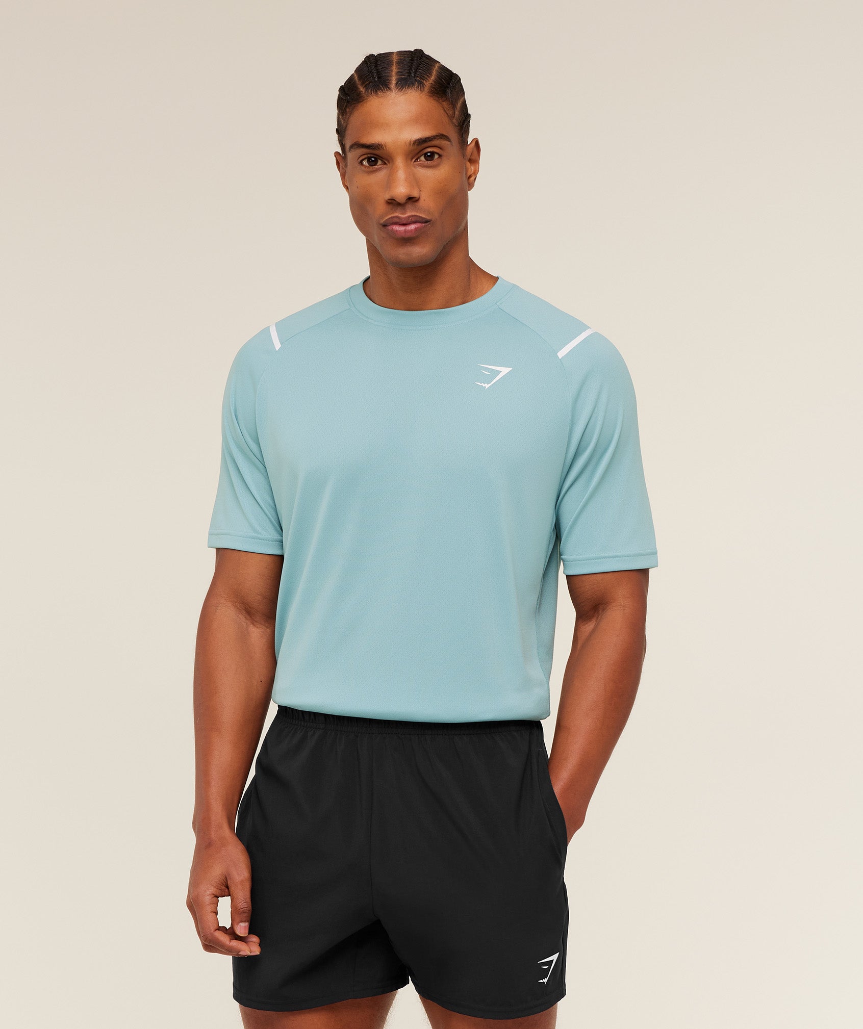Gymshark Arrival Contrast T-Shirt Flow Blue