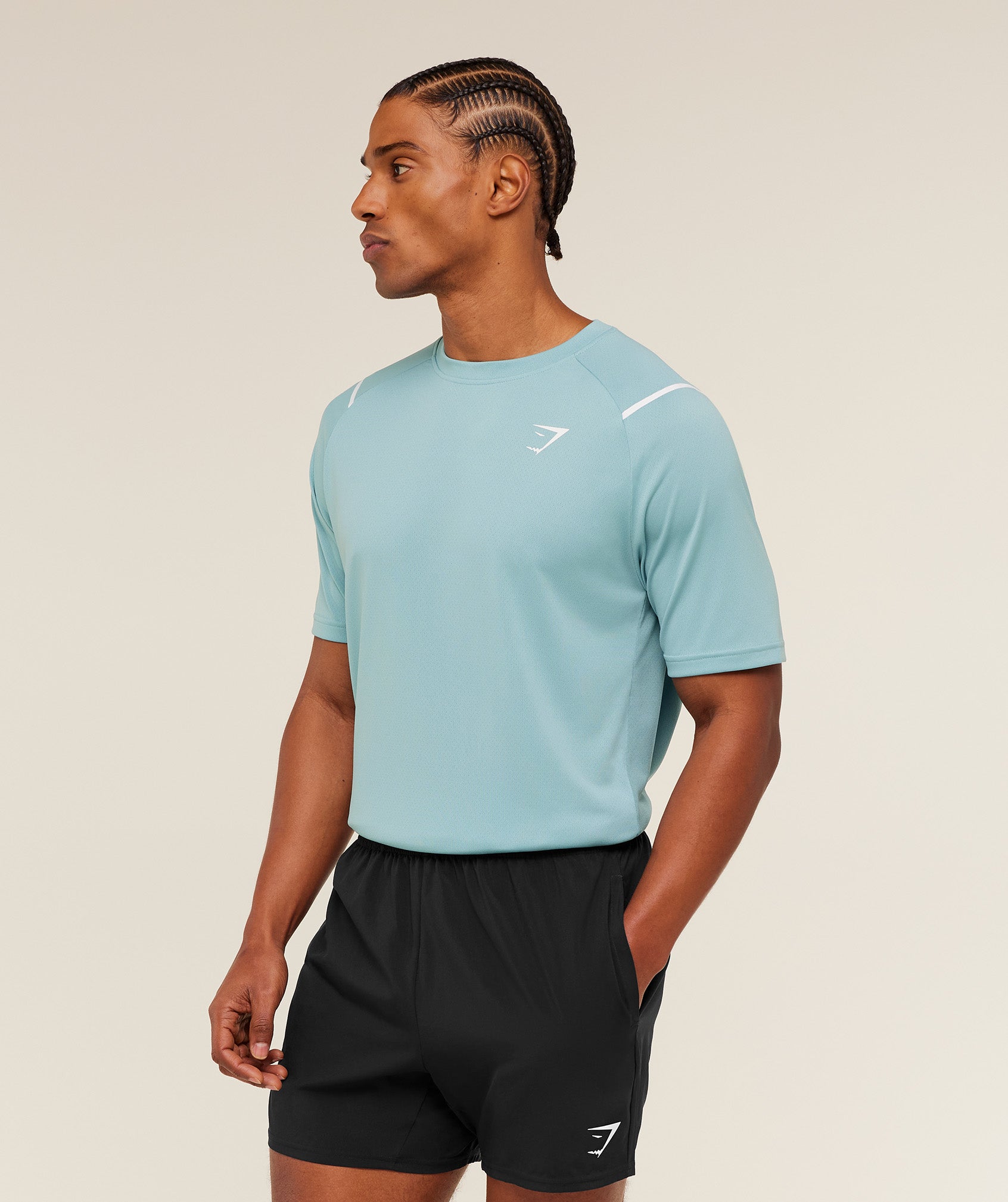 Gymshark Arrival Contrast T-Shirt Flow Blue
