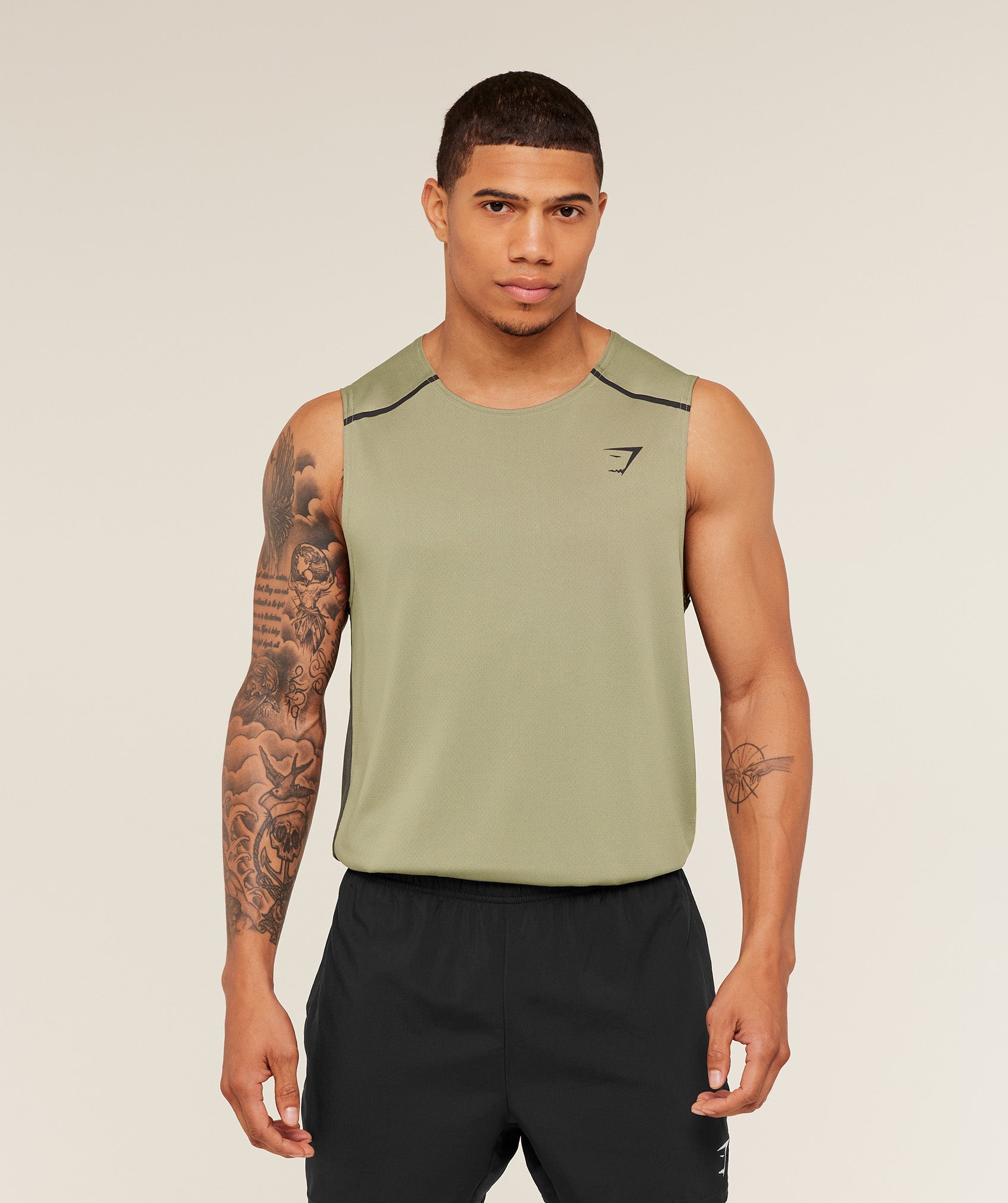 Gymshark Arrival Contrast Tank Grounded Green