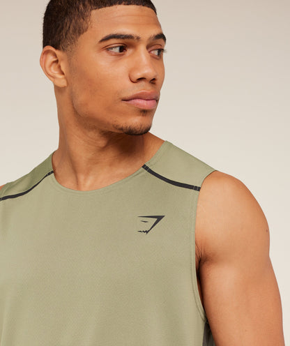 Gymshark Arrival Contrast Tank Grounded Green