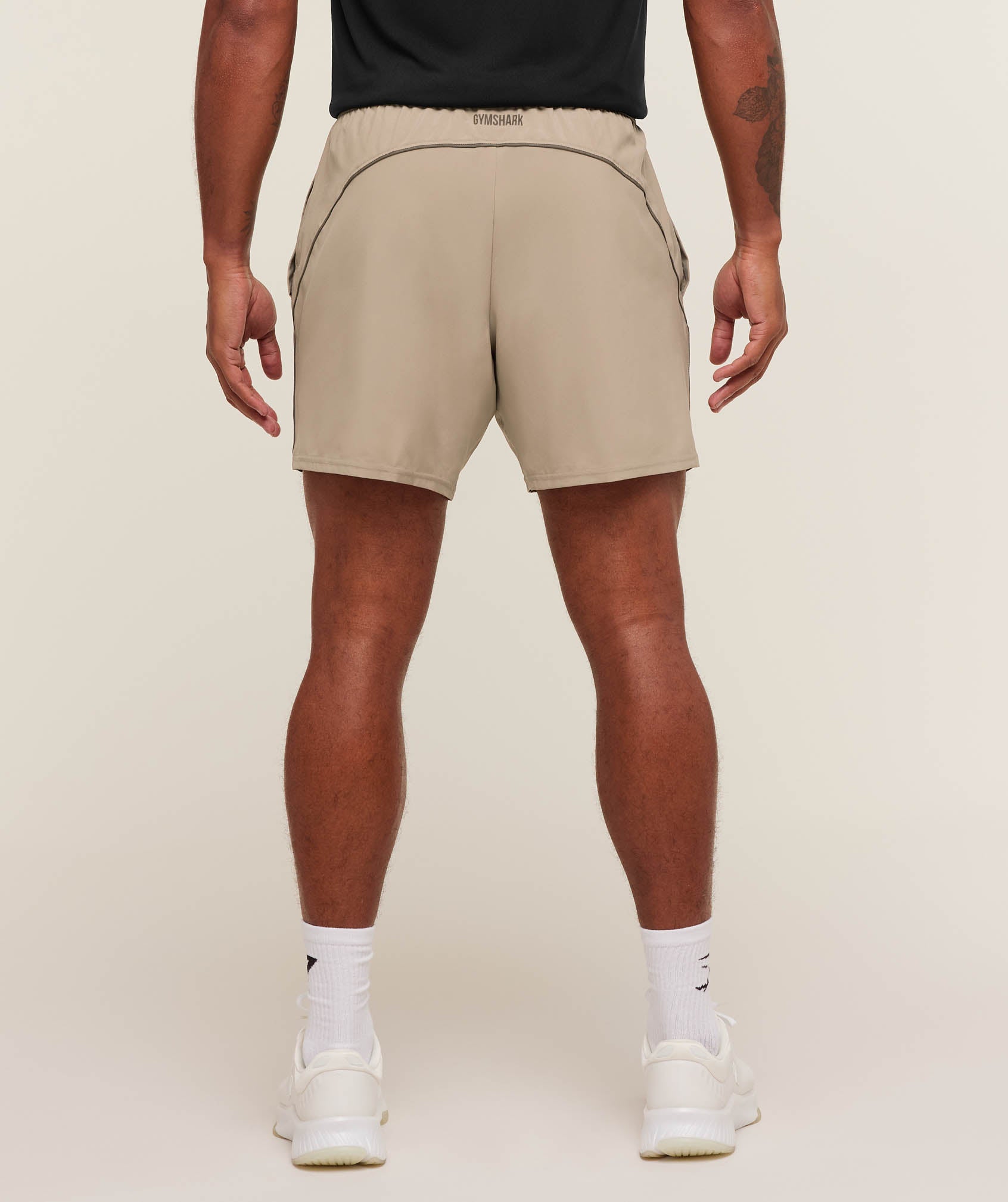 Gymshark Arrival Block 6" Shorts Cement Brown