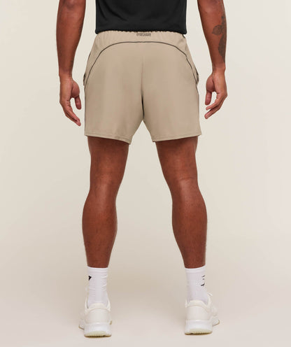 Gymshark Arrival Block 6" Shorts Cement Brown