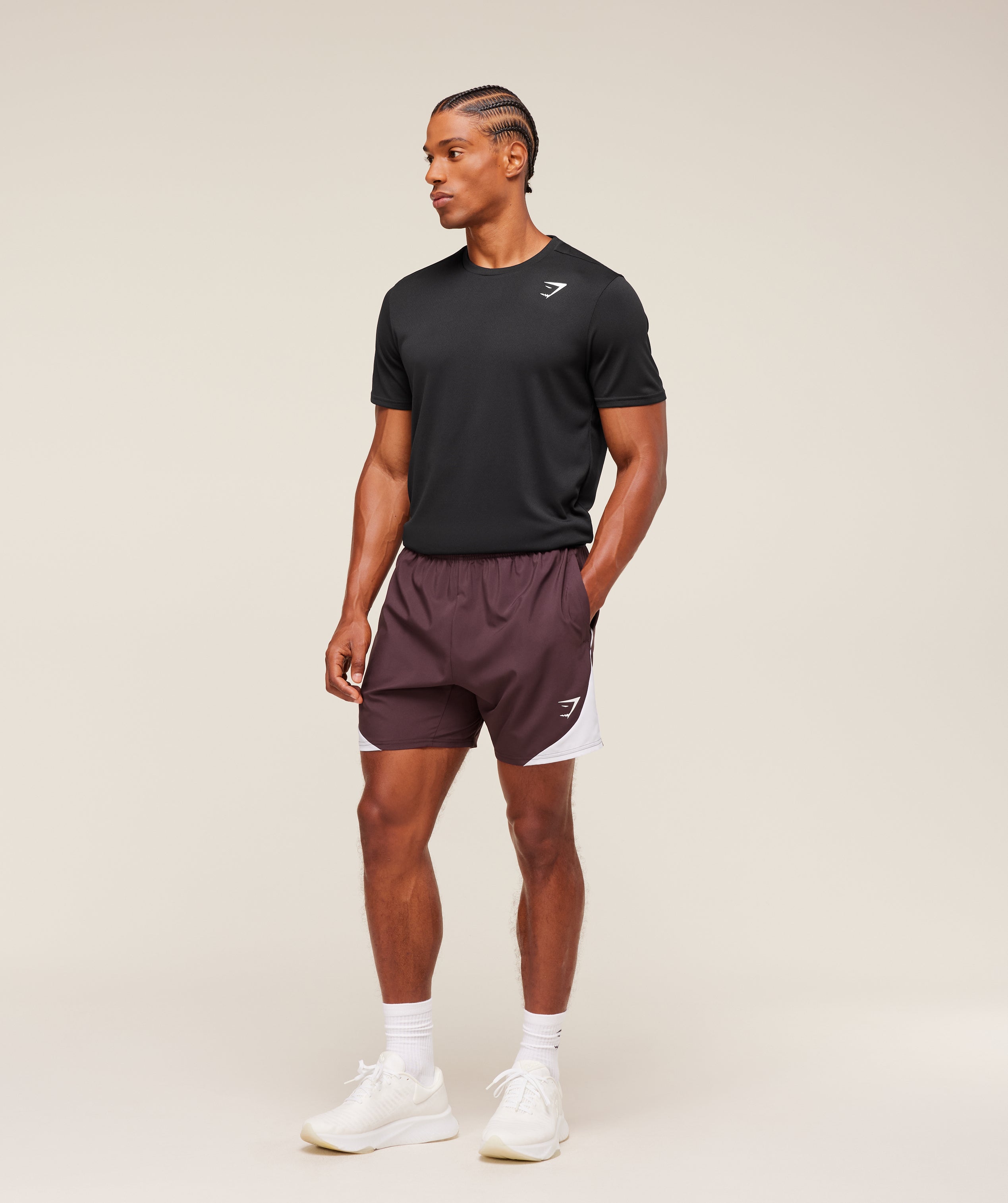 Gymshark Arrival Block 6" Shorts Cherry Purple