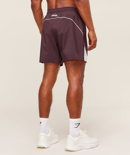 Gymshark Arrival Block 6" Shorts Cherry Purple