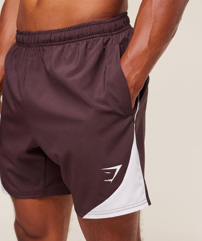 Gymshark Arrival Block 6" Shorts Cherry Purple
