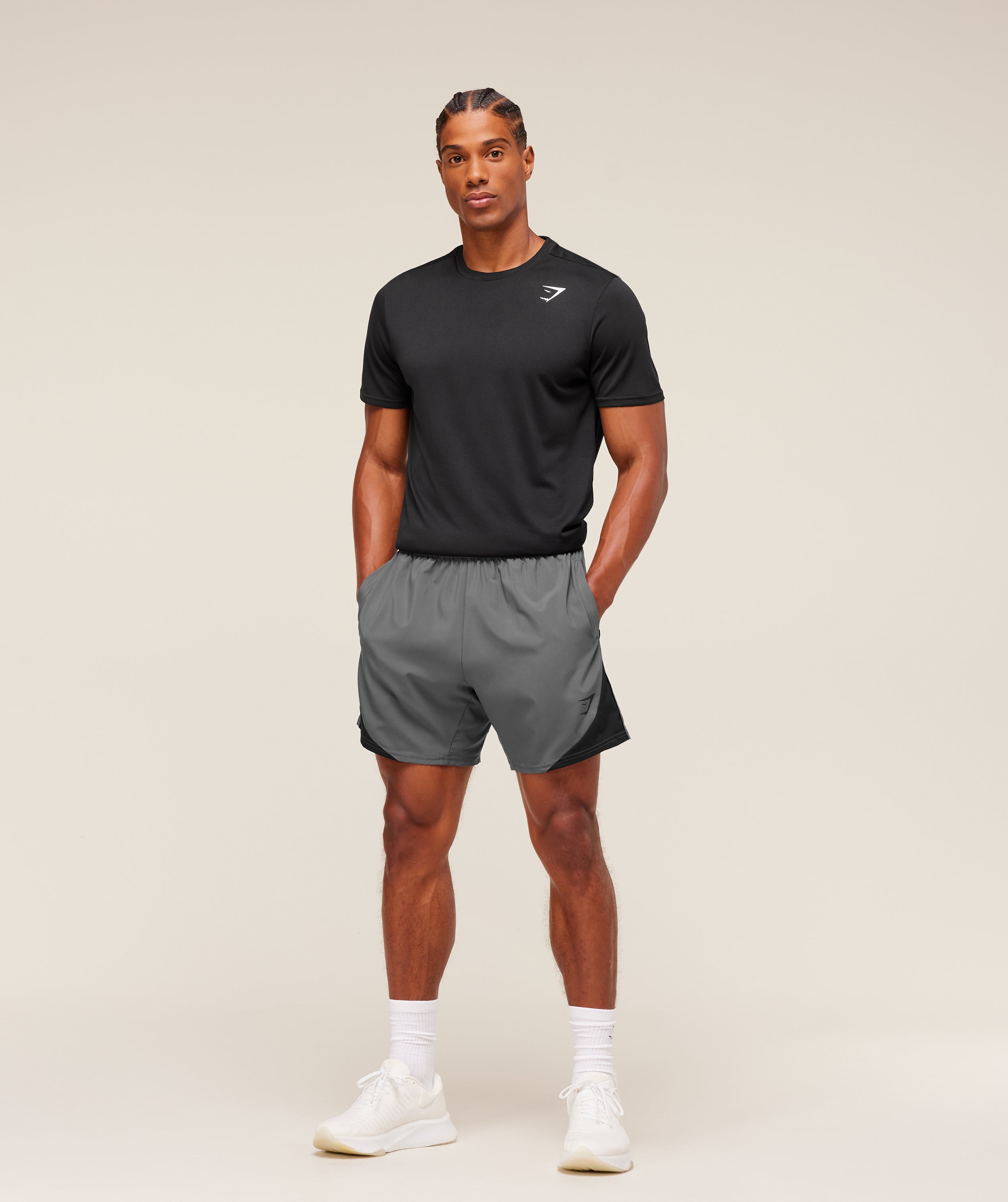 Gymshark Arrival Block 6" Shorts Dark Grey