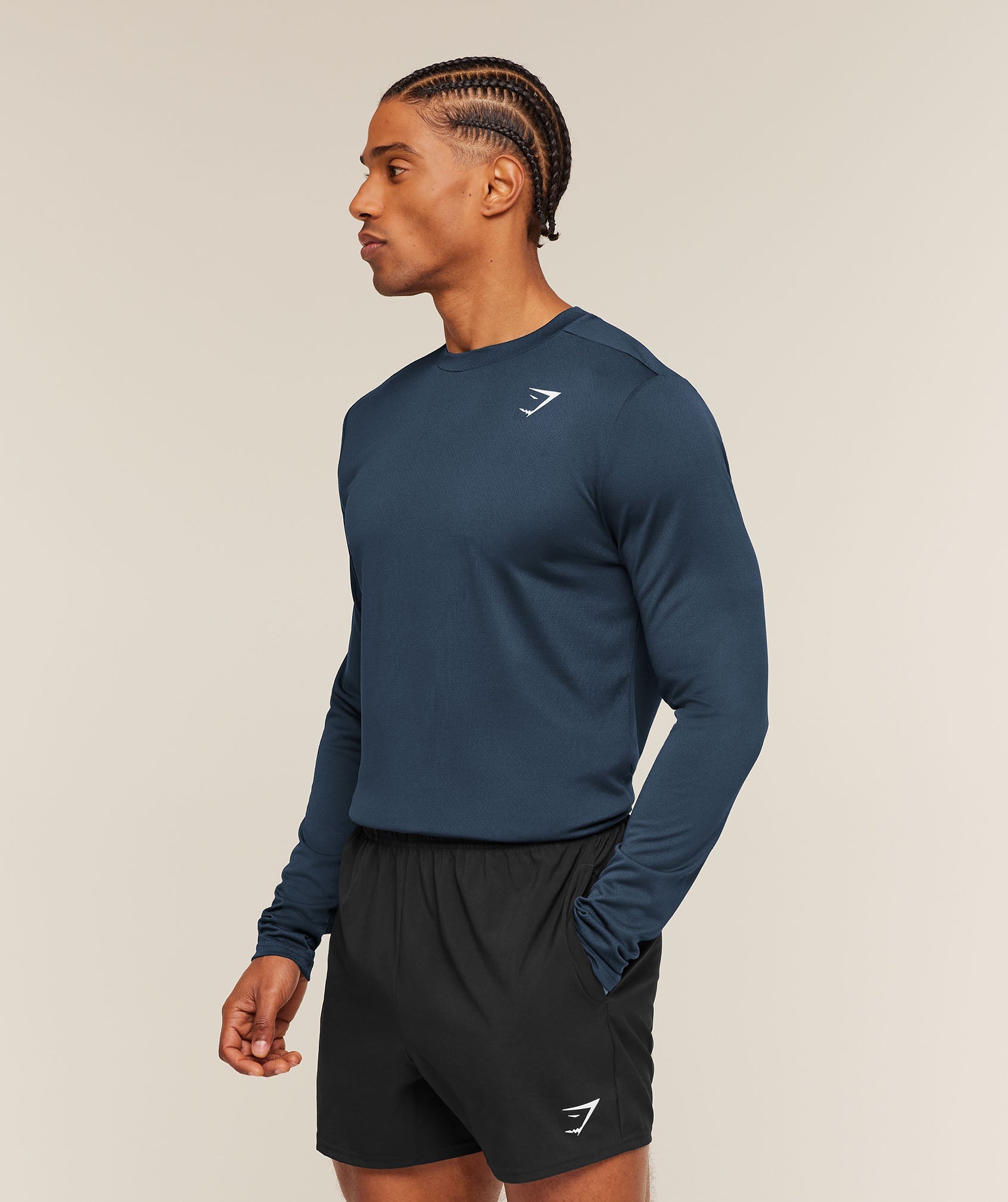 Gymshark Arrival Long Sleeve T-Shirt Navy