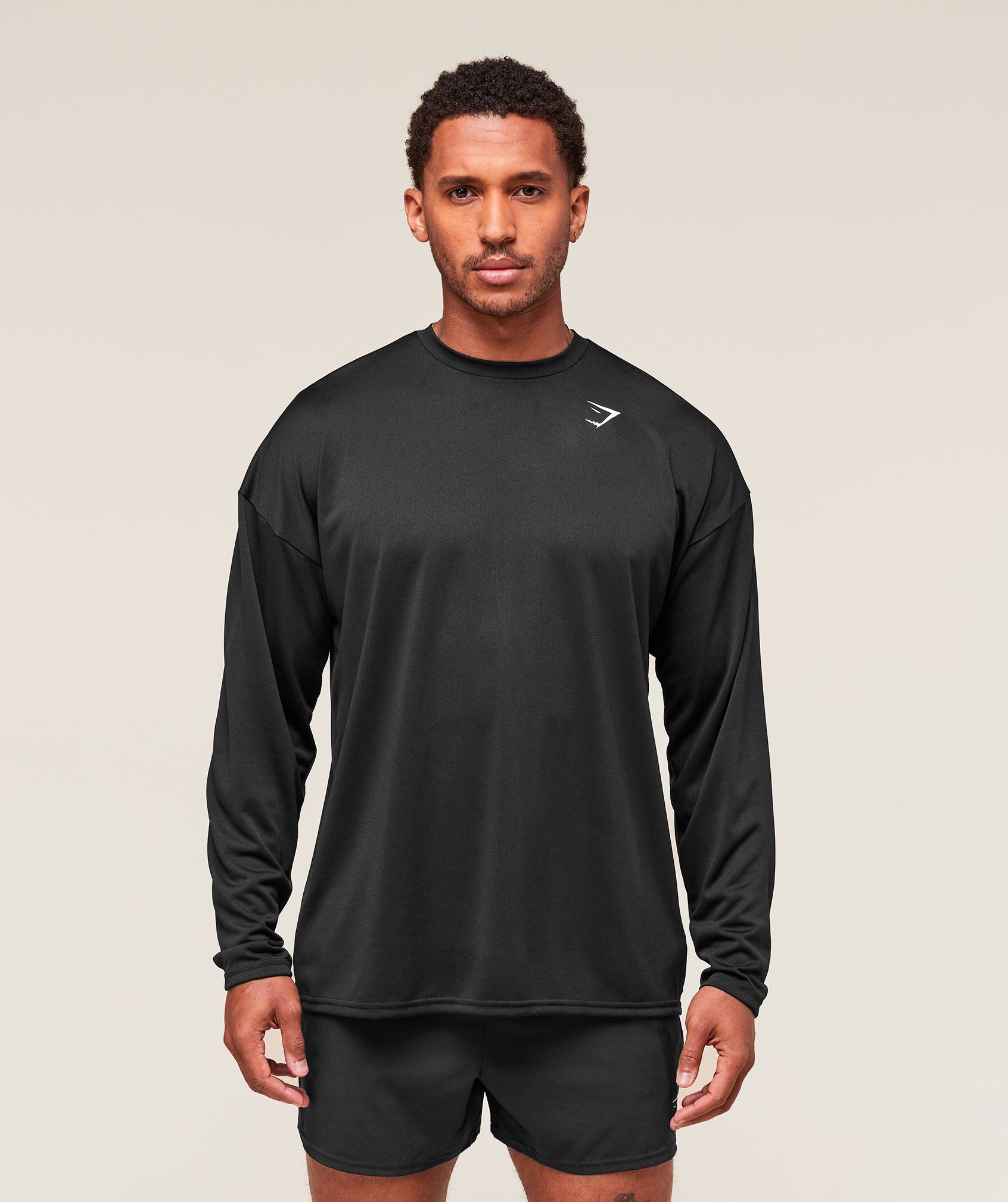Gymshark Arrival Oversized Long Sleeve T-Shirt Black
