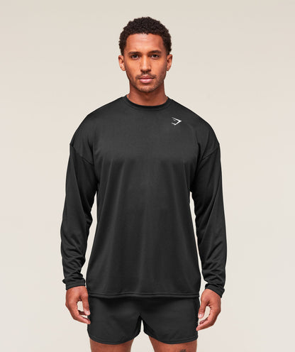 Gymshark Arrival Oversized Long Sleeve T-Shirt Black