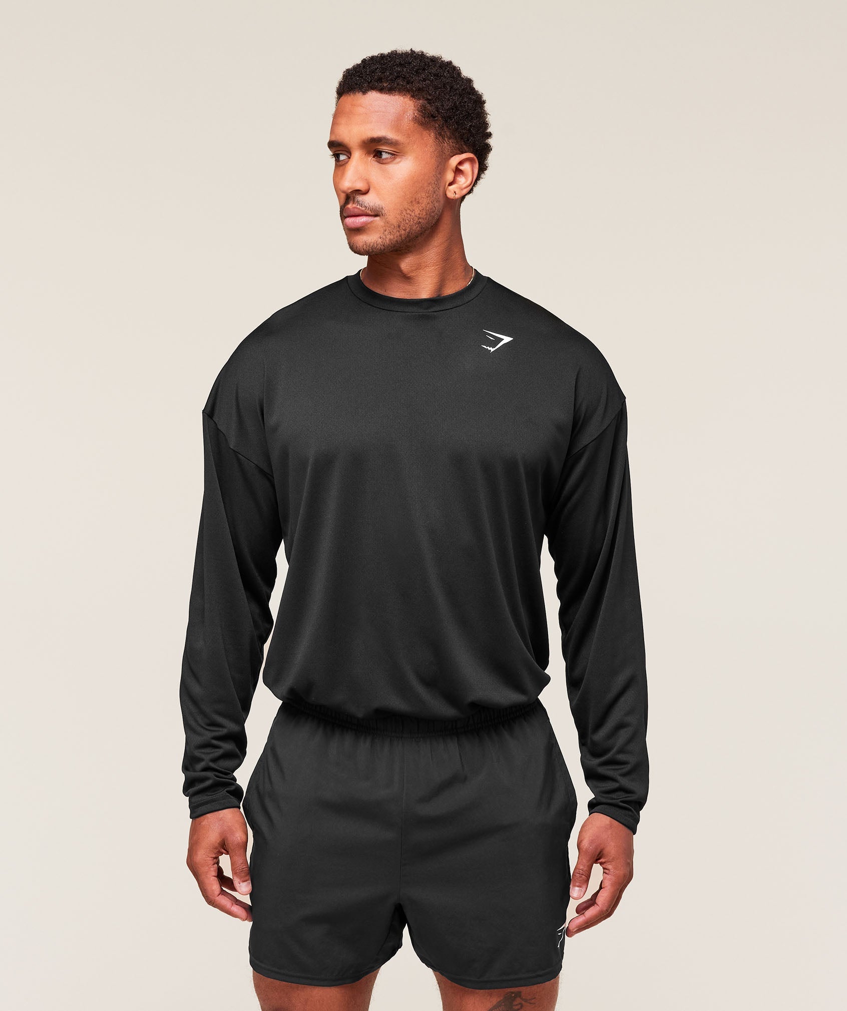 Gymshark Arrival Oversized Long Sleeve T-Shirt Black