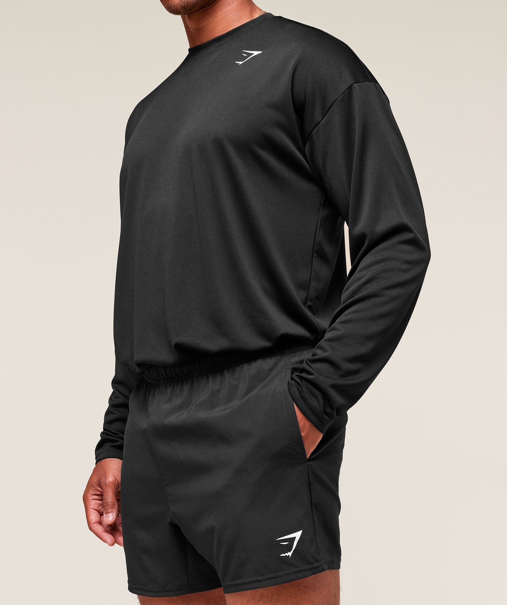 Gymshark Arrival Oversized Long Sleeve T-Shirt Black
