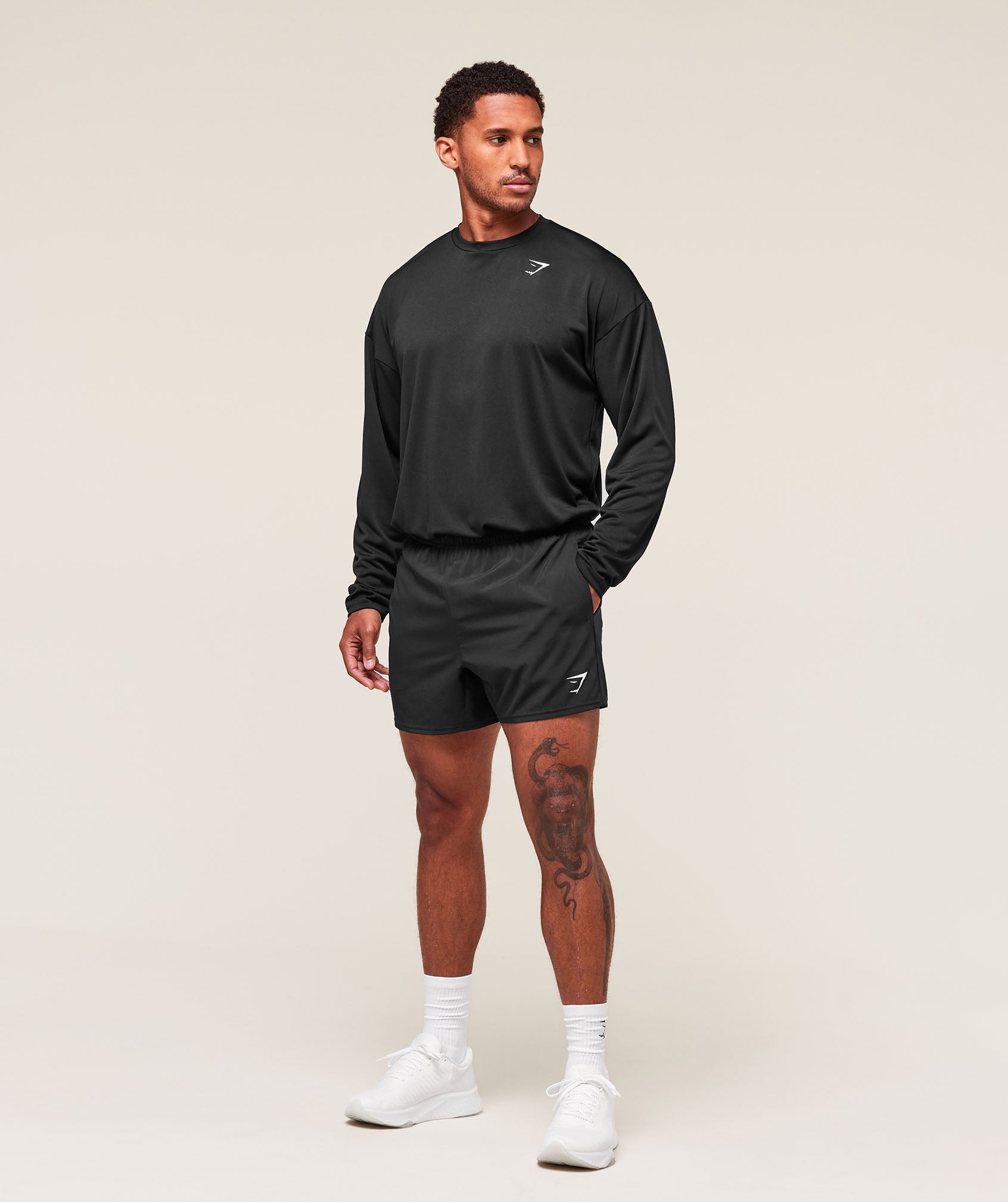 Gymshark Arrival Oversized Long Sleeve T-Shirt Black
