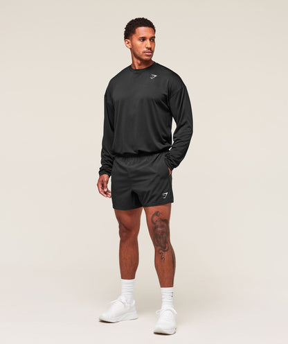 Gymshark Arrival Oversized Long Sleeve T-Shirt Black