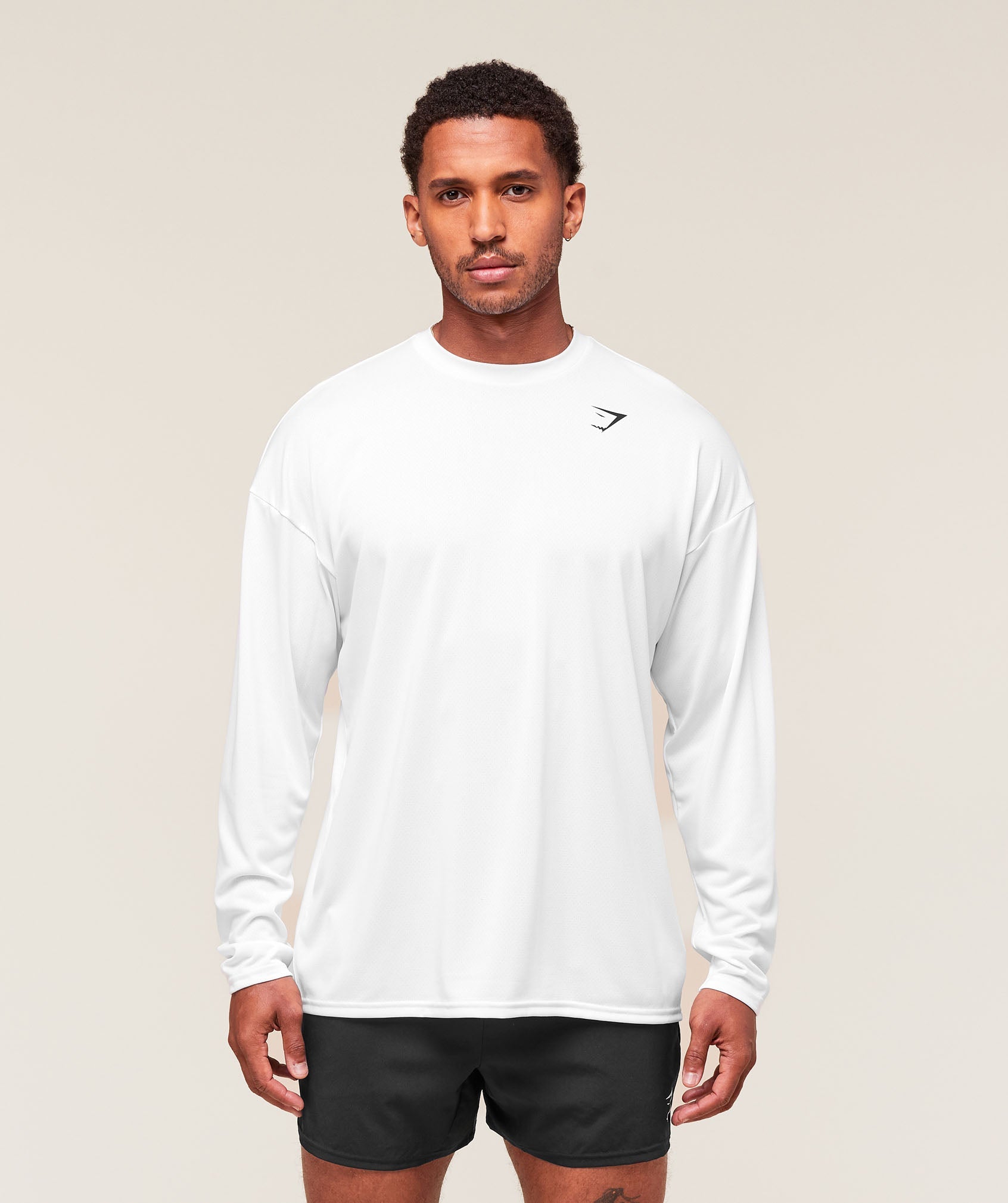 Gymshark Arrival Oversized Long Sleeve T-Shirt White