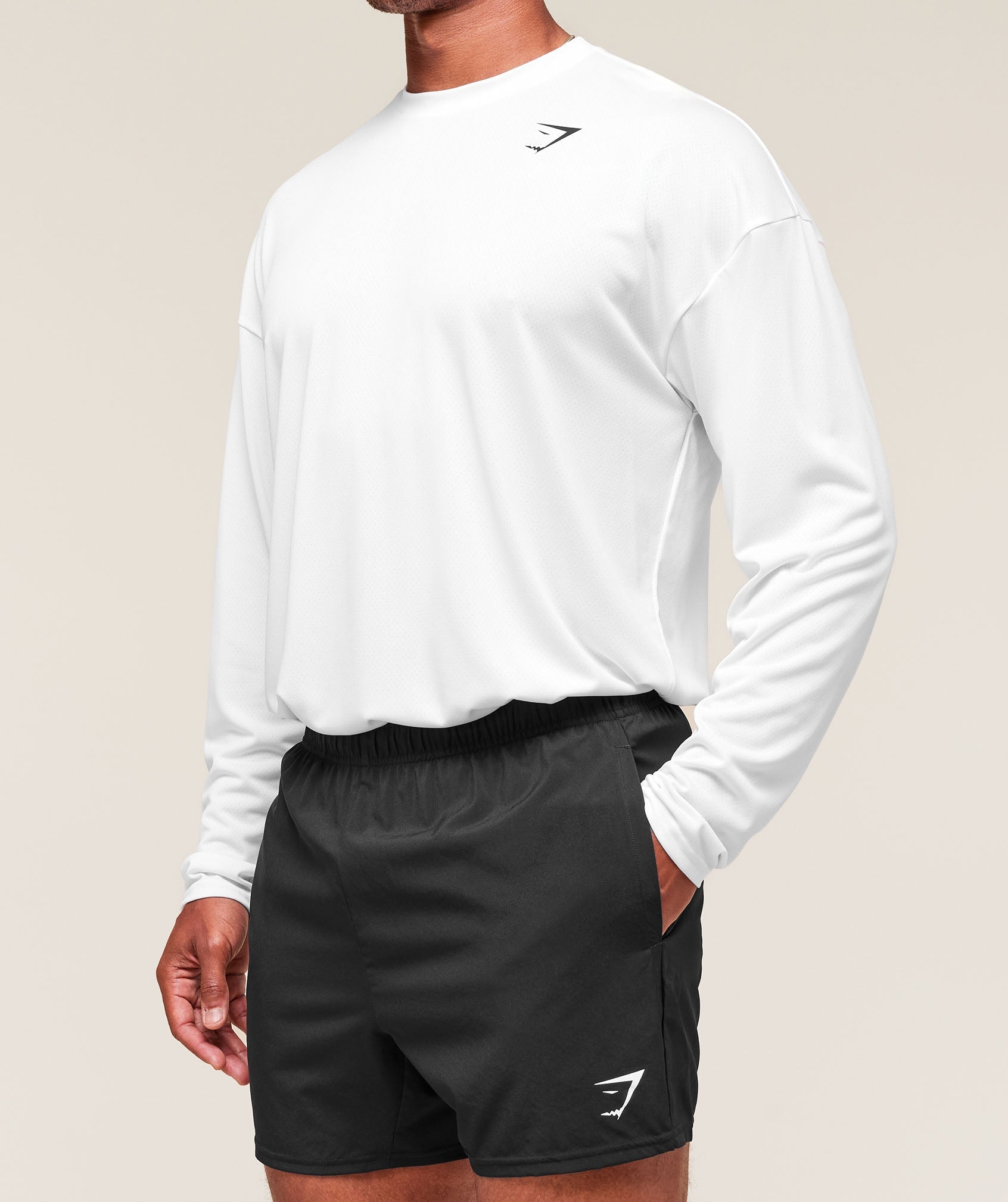 Gymshark Arrival Oversized Long Sleeve T-Shirt White