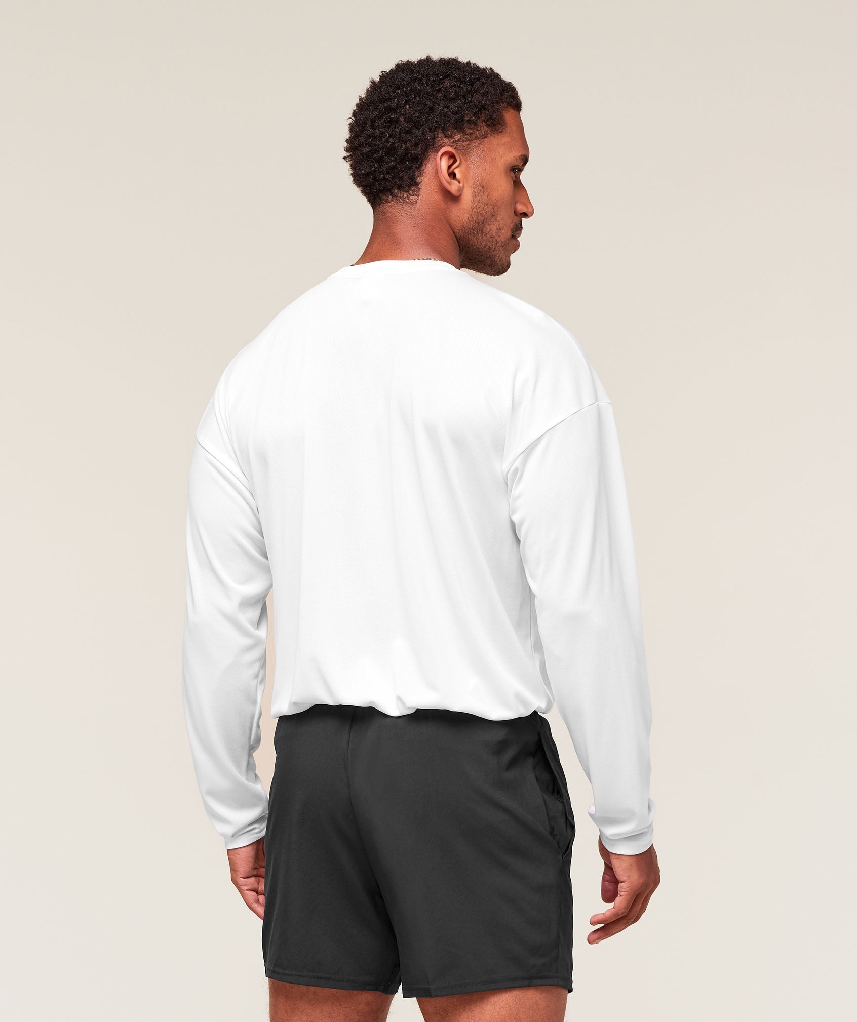 Gymshark Arrival Oversized Long Sleeve T-Shirt White