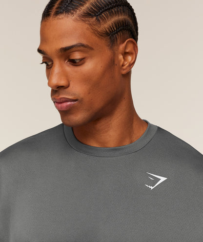 Gymshark Arrival Oversized Long Sleeve T-Shirt Silhouette Grey