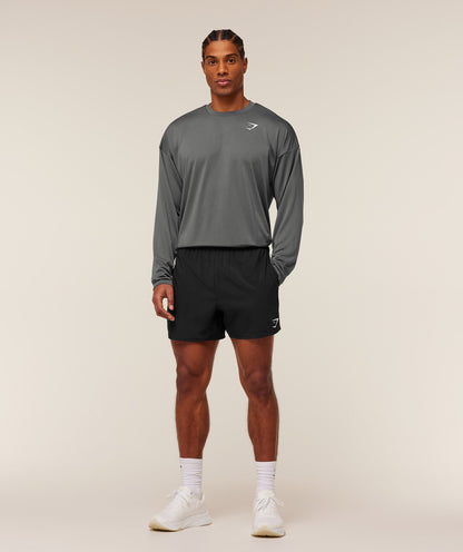 Gymshark Arrival Oversized Long Sleeve T-Shirt Silhouette Grey