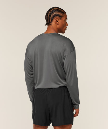 Gymshark Arrival Oversized Long Sleeve T-Shirt Silhouette Grey