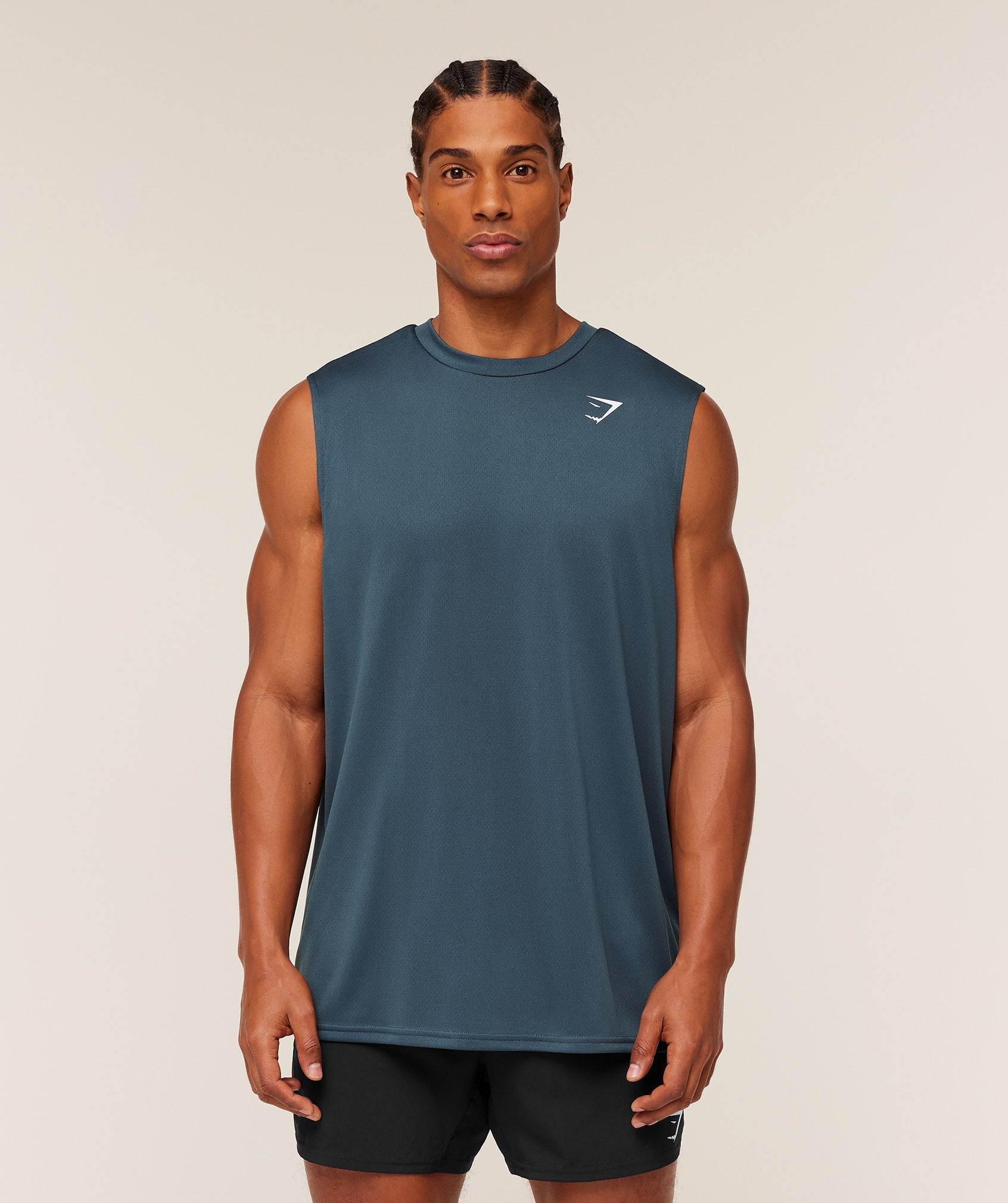 Gymshark Arrival Oversized Tank Gs Stealth Blue
