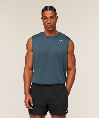 Gymshark Arrival Oversized Tank Gs Stealth Blue